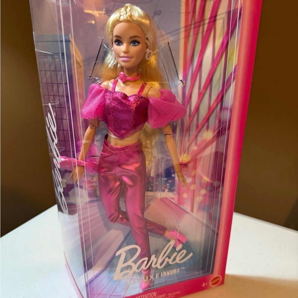 Barbie Hot Pink Fashion Doll with Blonde Hair